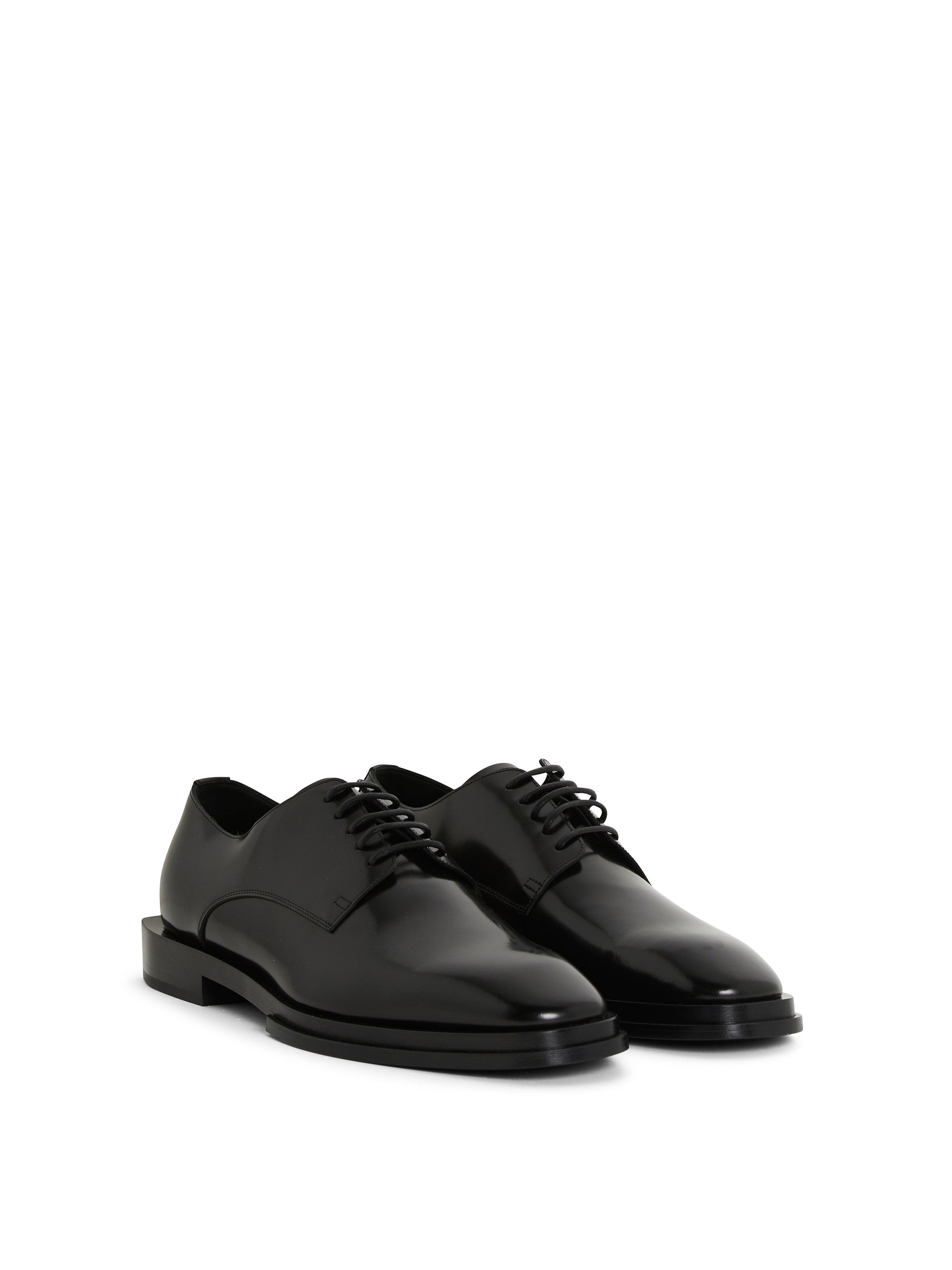 Derbies à lacets en cuir - Black Silver