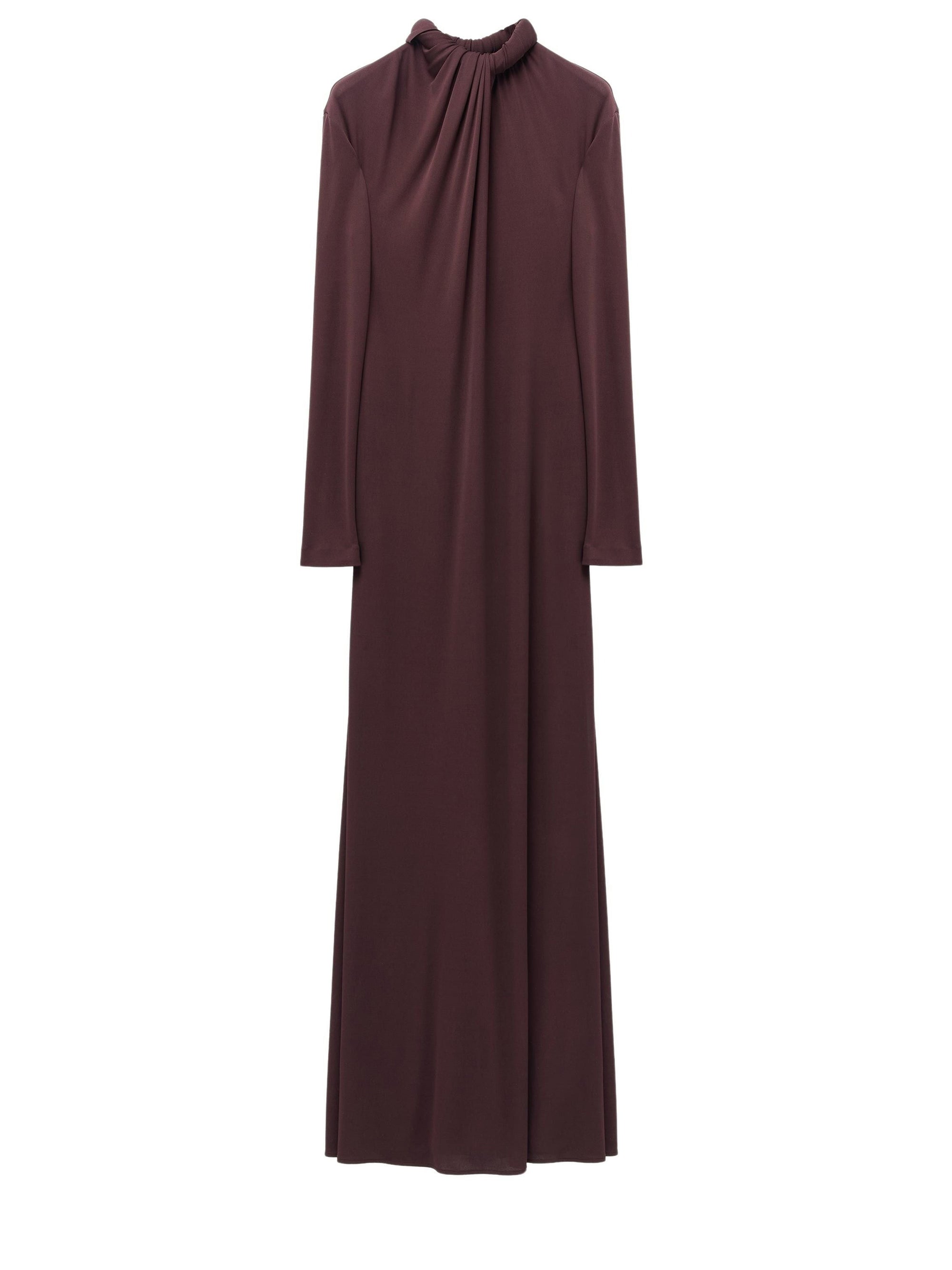 Robe longue à encolure torsadée - Burgundy