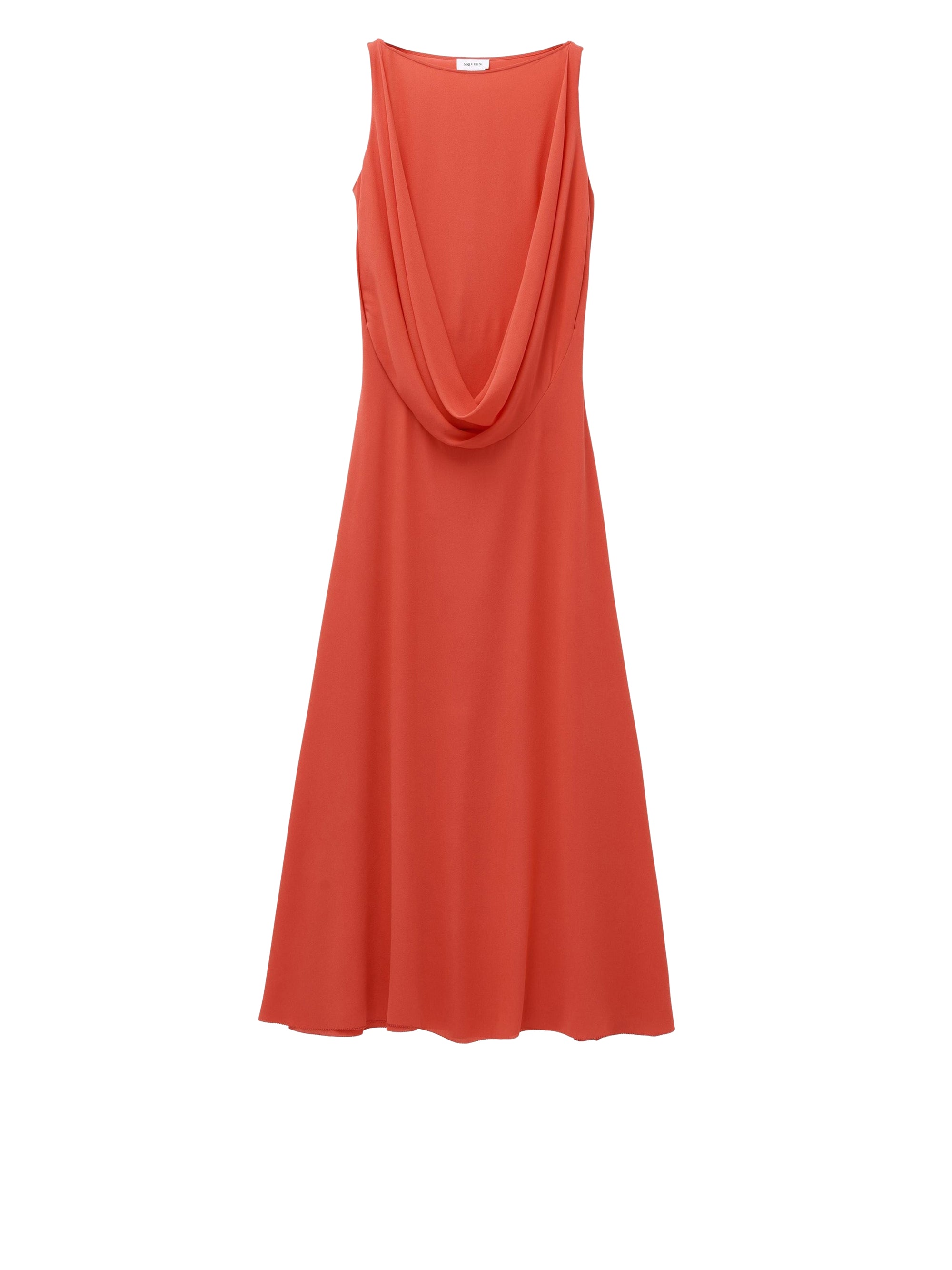 Robe midi sans manches en soie - Coral