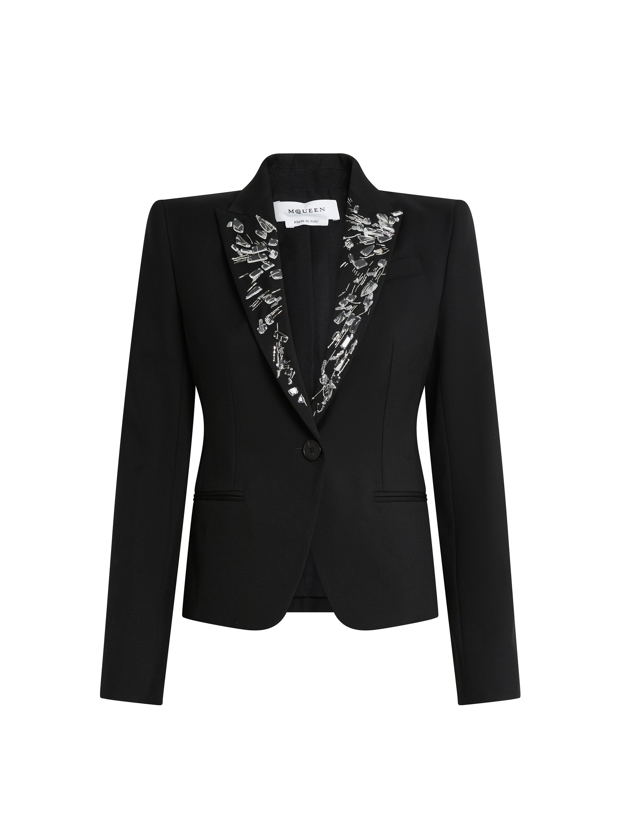 Blazer boutonné en laine - Black