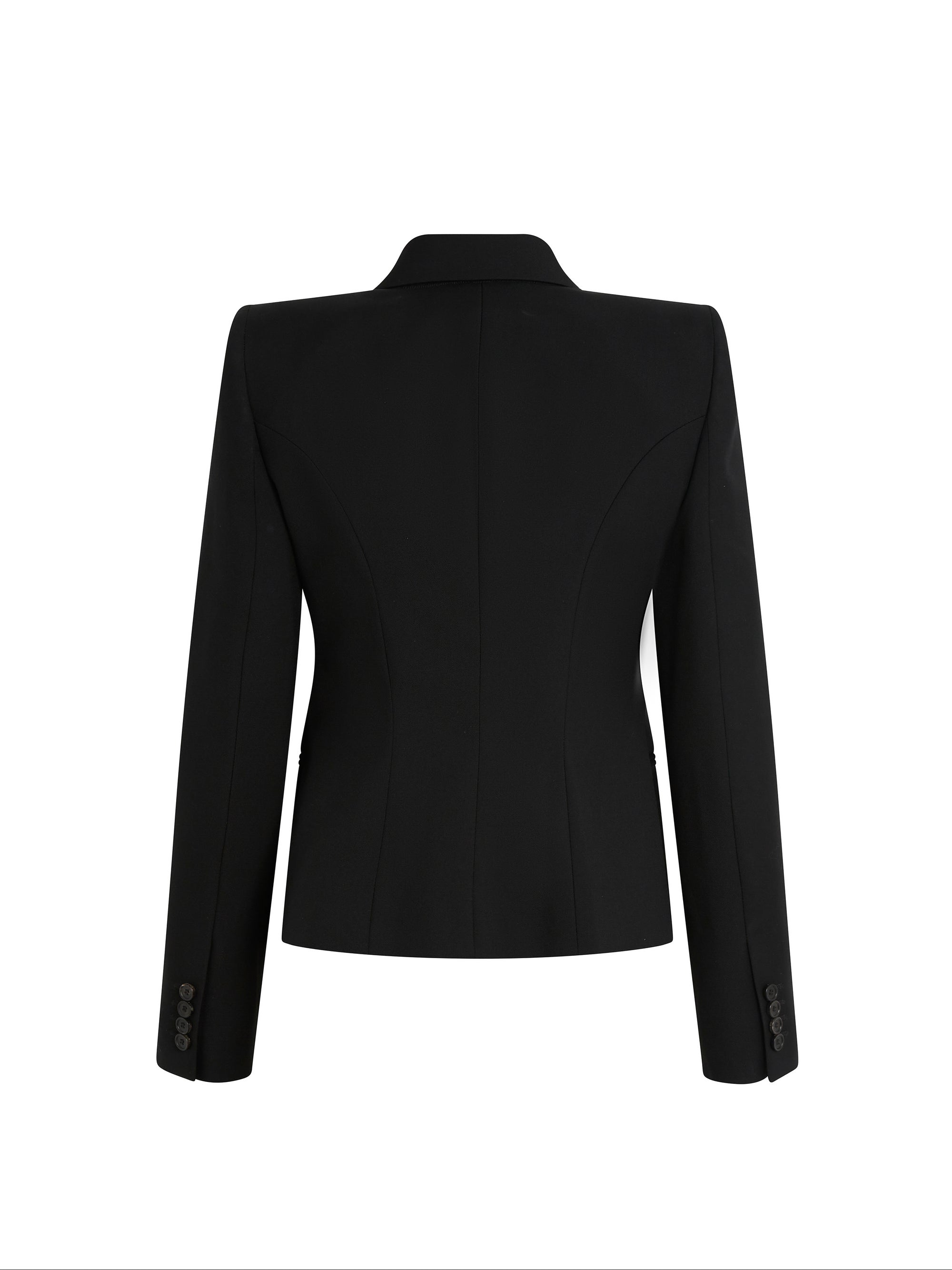 Blazer boutonné en laine - Black