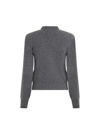 Pull à col rond en laine et cachemire - Grey Melange