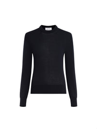Pull à col rond en maille - Navy