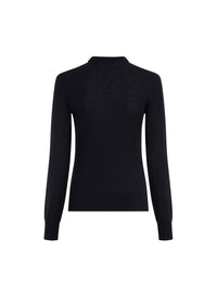 Pull à col rond en maille - Navy
