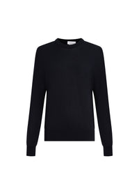Pull à col rond en maille - Navy