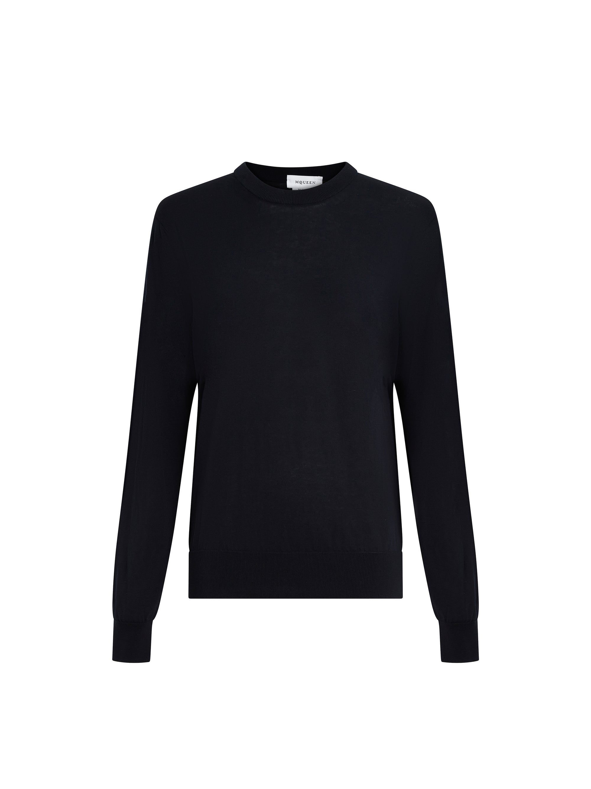 Pull à col rond en maille - Navy