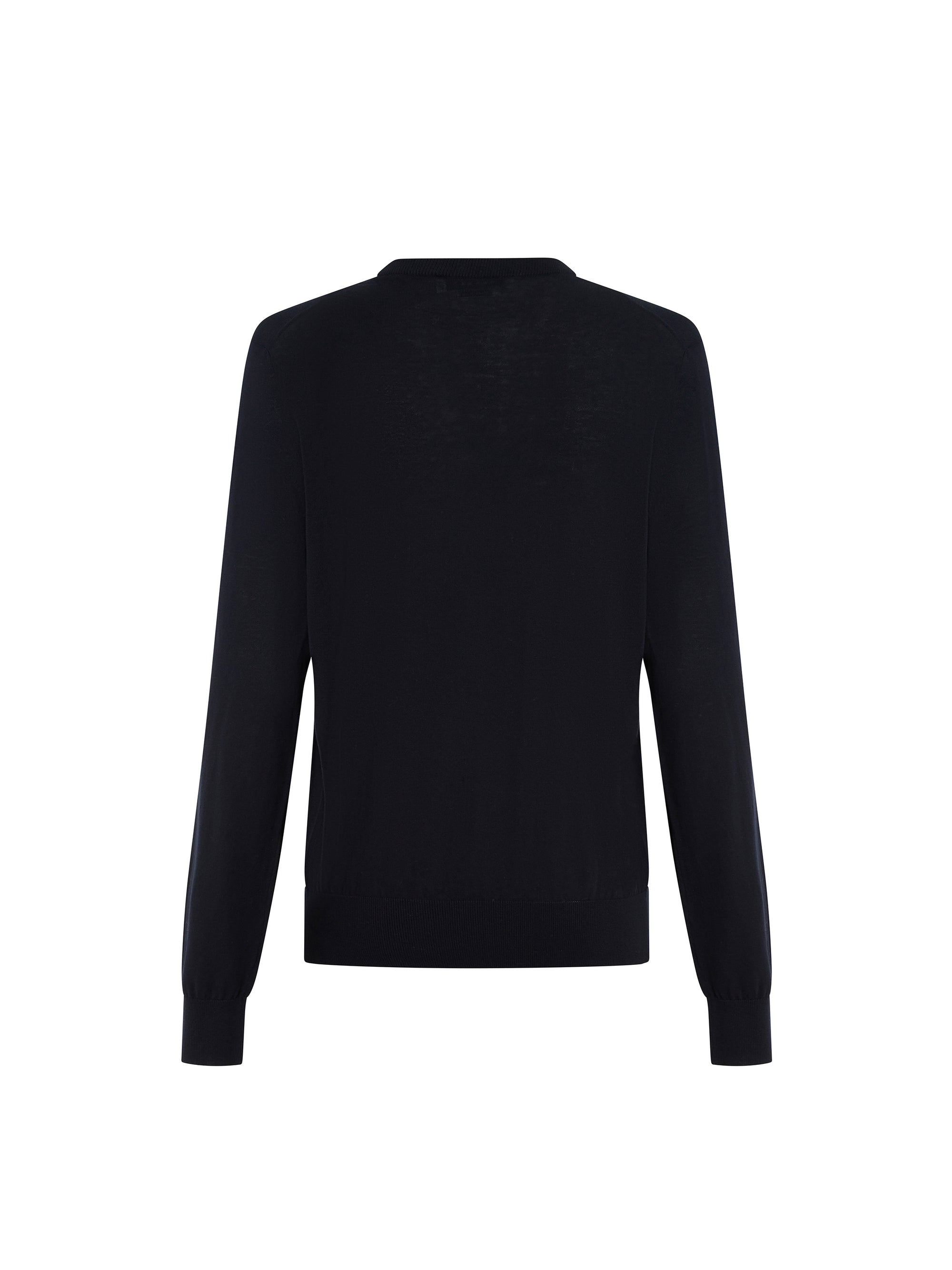 Pull à col rond en maille - Navy