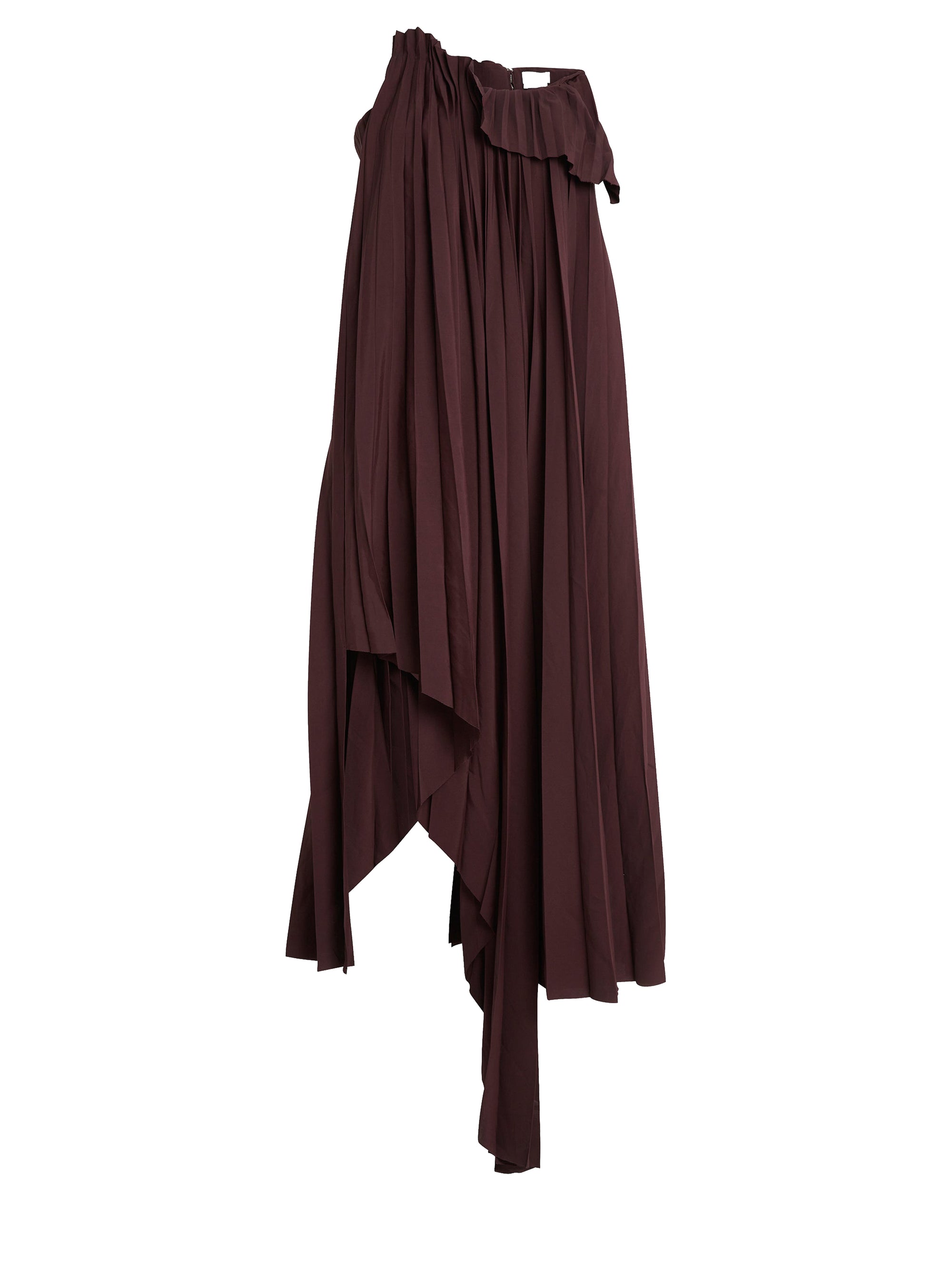 Robe asymétrique drapée - Burgundy