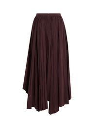Jupe asymétrique plissée - Burgundy