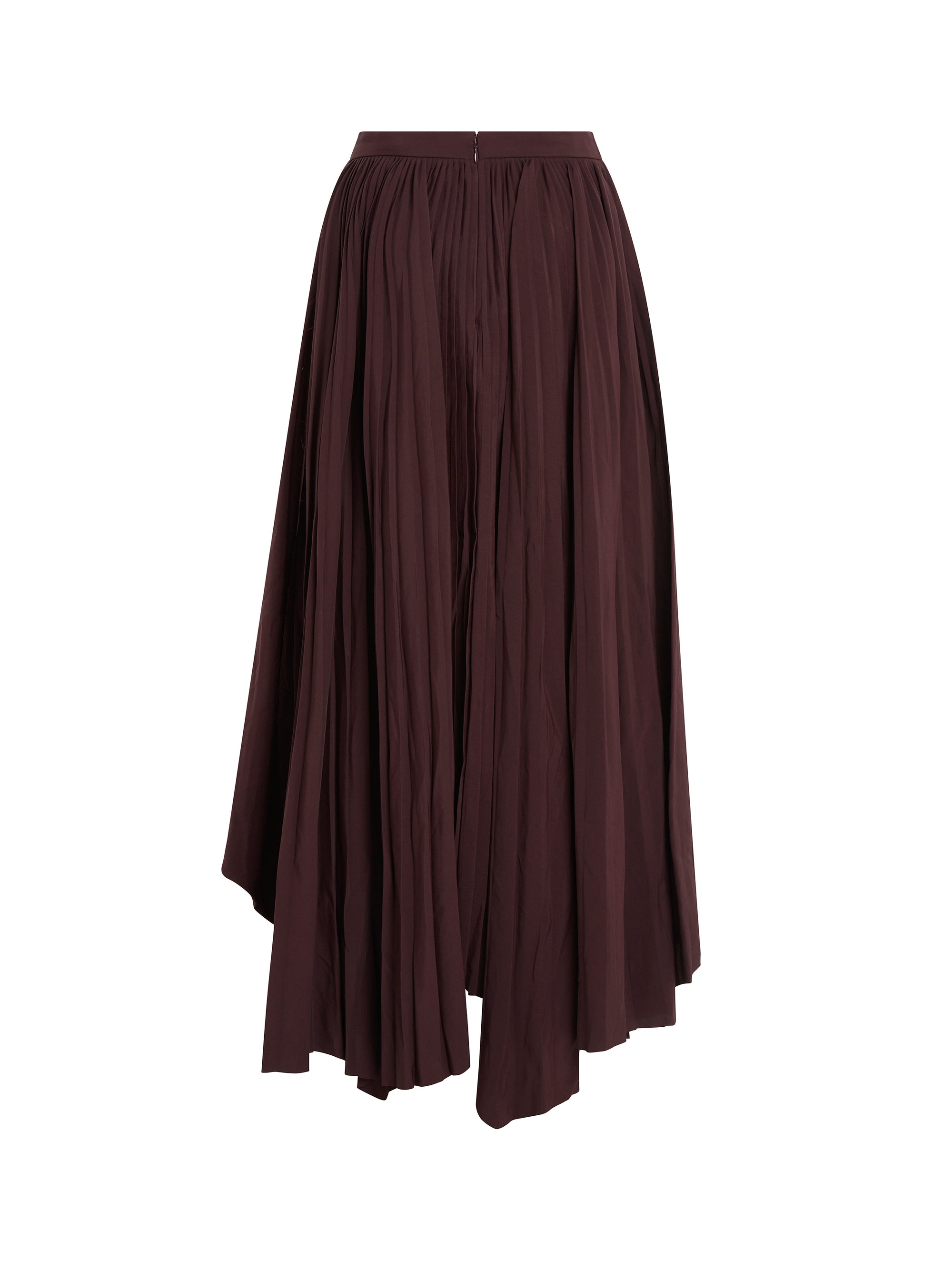 Jupe asymétrique plissée - Burgundy