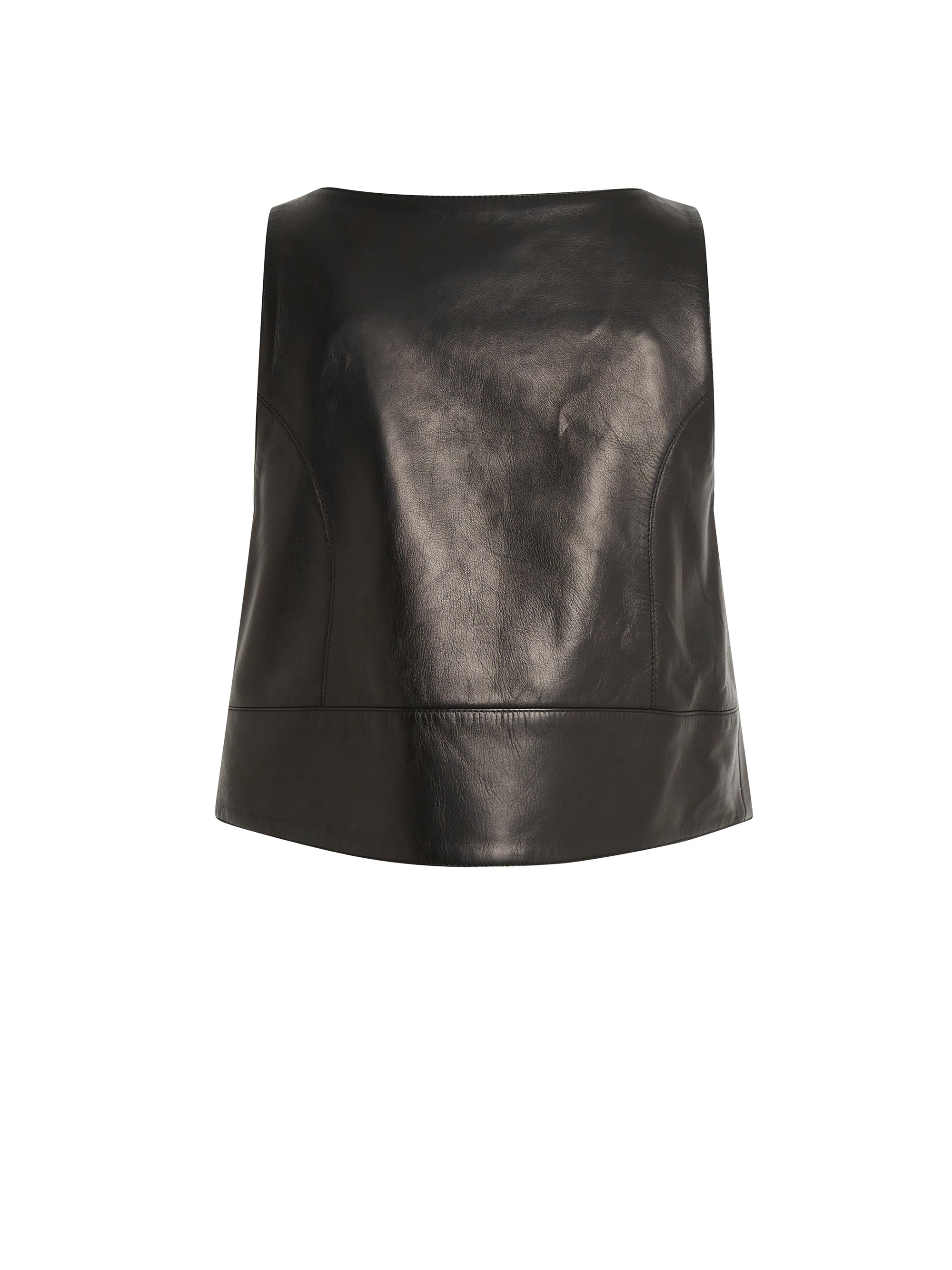 Veste sans manches en cuir - Black