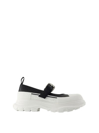 Sneakers Babies avec sangle en cuir - Black & White