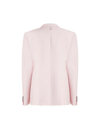 Blazer boutonné en laine - Rose