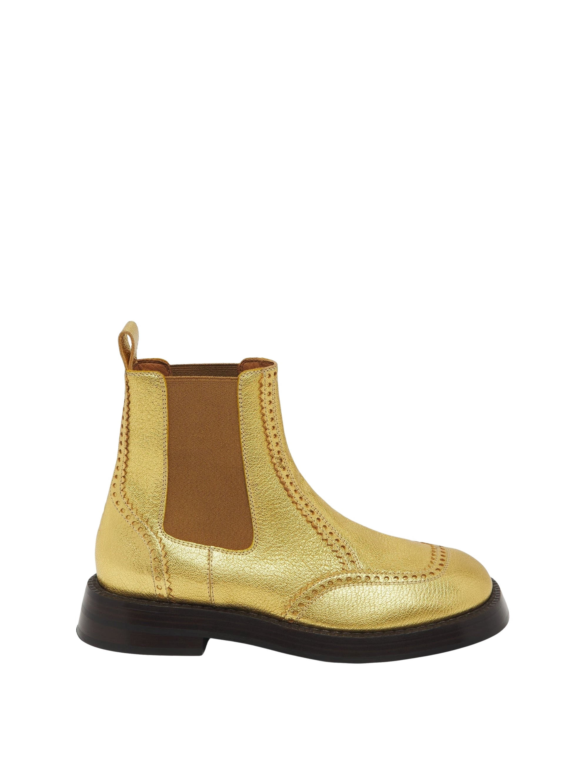 Bottines Chelsea en cuir - Gold
