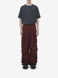 Pantalon cargo large - Bordeaux