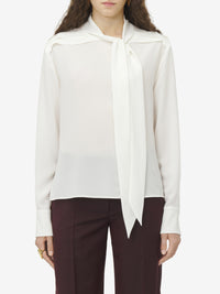 Chemise à manches longues en soie - Soft White