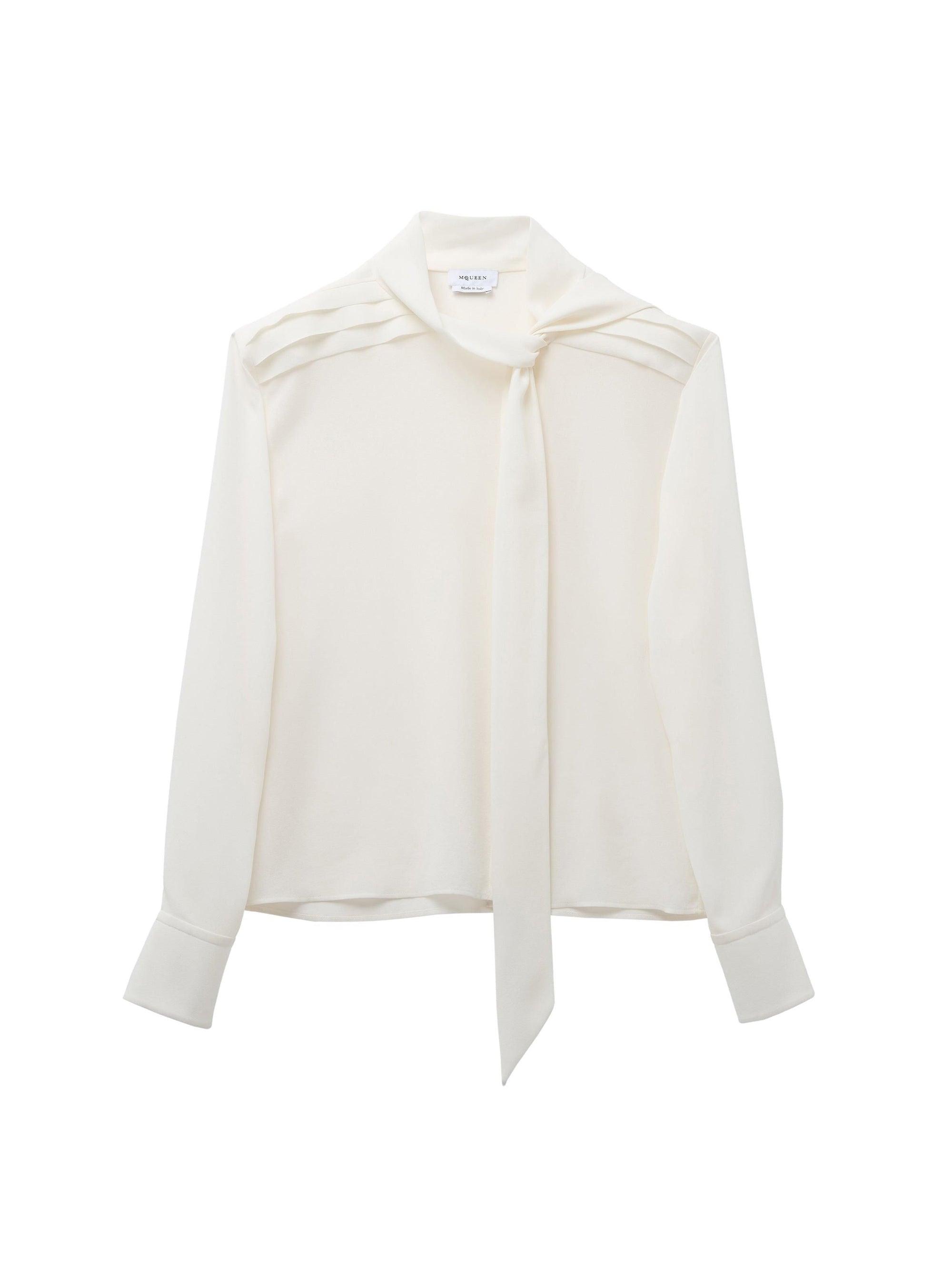 Chemise à manches longues en soie - Soft White