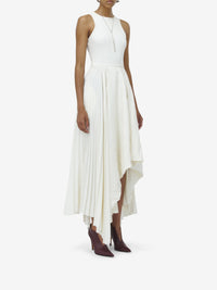 Robe asymétrique sans manches - Ivory