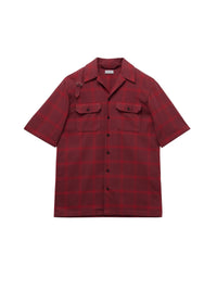 Chemise imprimée à manches courtes - Bordeaux Red