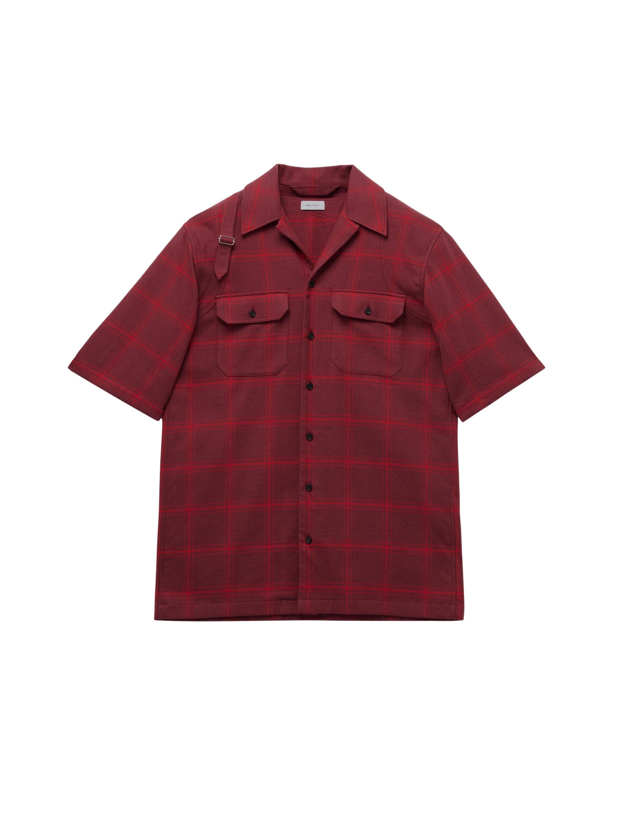 Chemise imprimée à manches courtes - Bordeaux Red