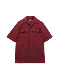 Chemise imprimée à manches courtes - Bordeaux Red