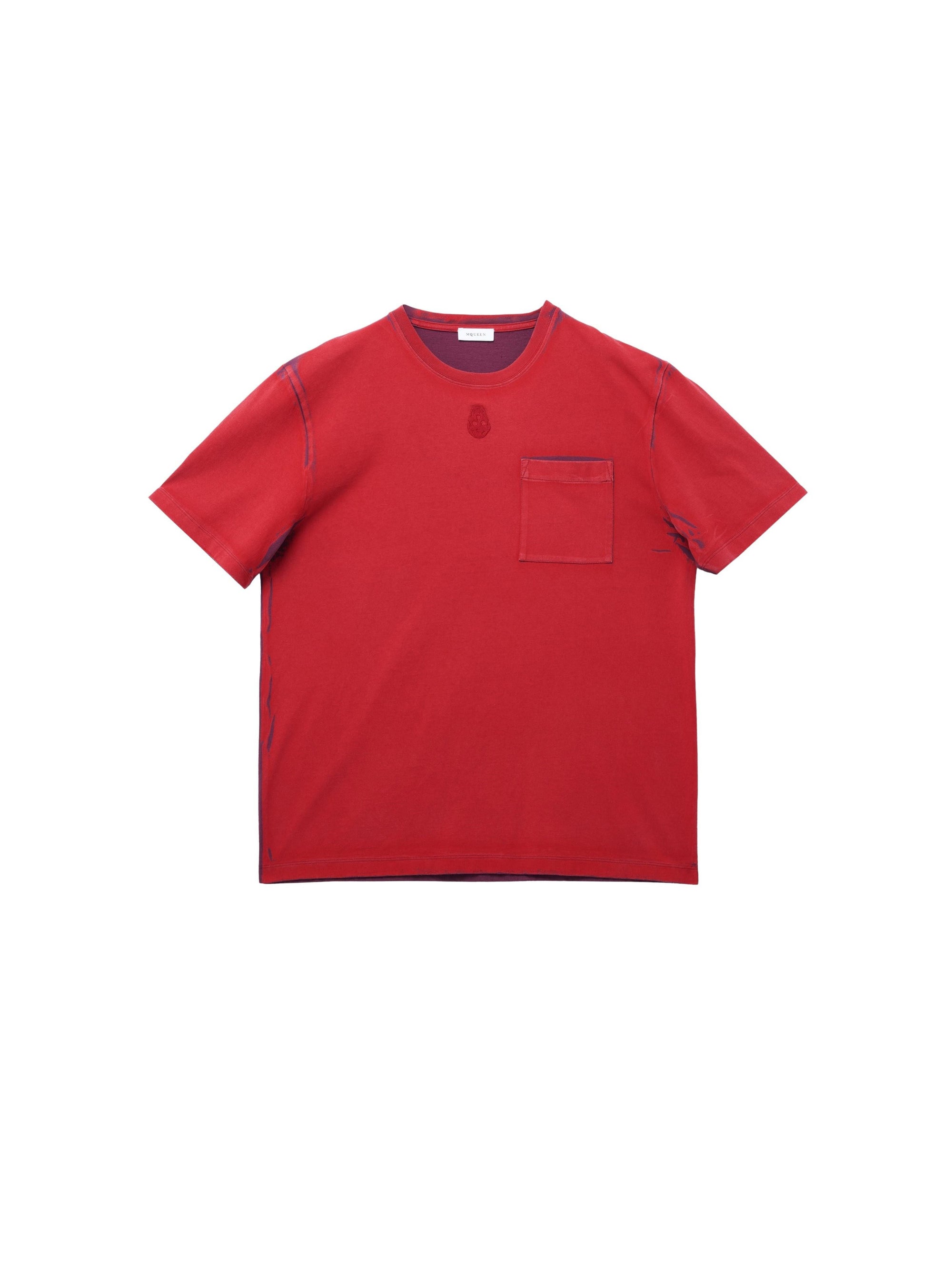 Embroidered T-shirt - Bordeaux Red