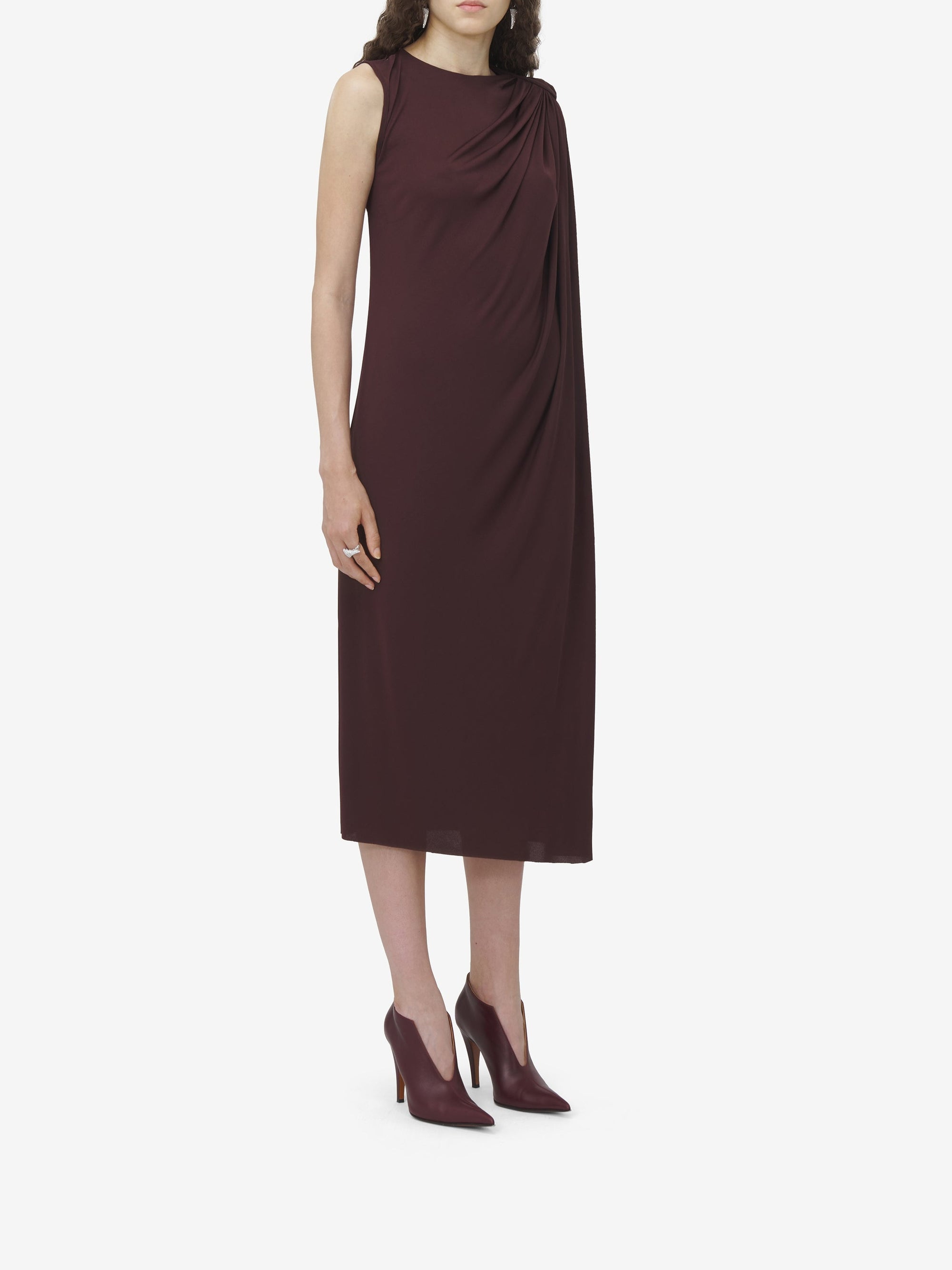 Robe midi sans manches - Burgundy