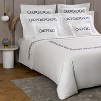 LINKS EMBROIDERY / DOUBLE KING PARURE HOUSSE DE COUETTE AVEC 2 TAIE D'OREILLER 50X80