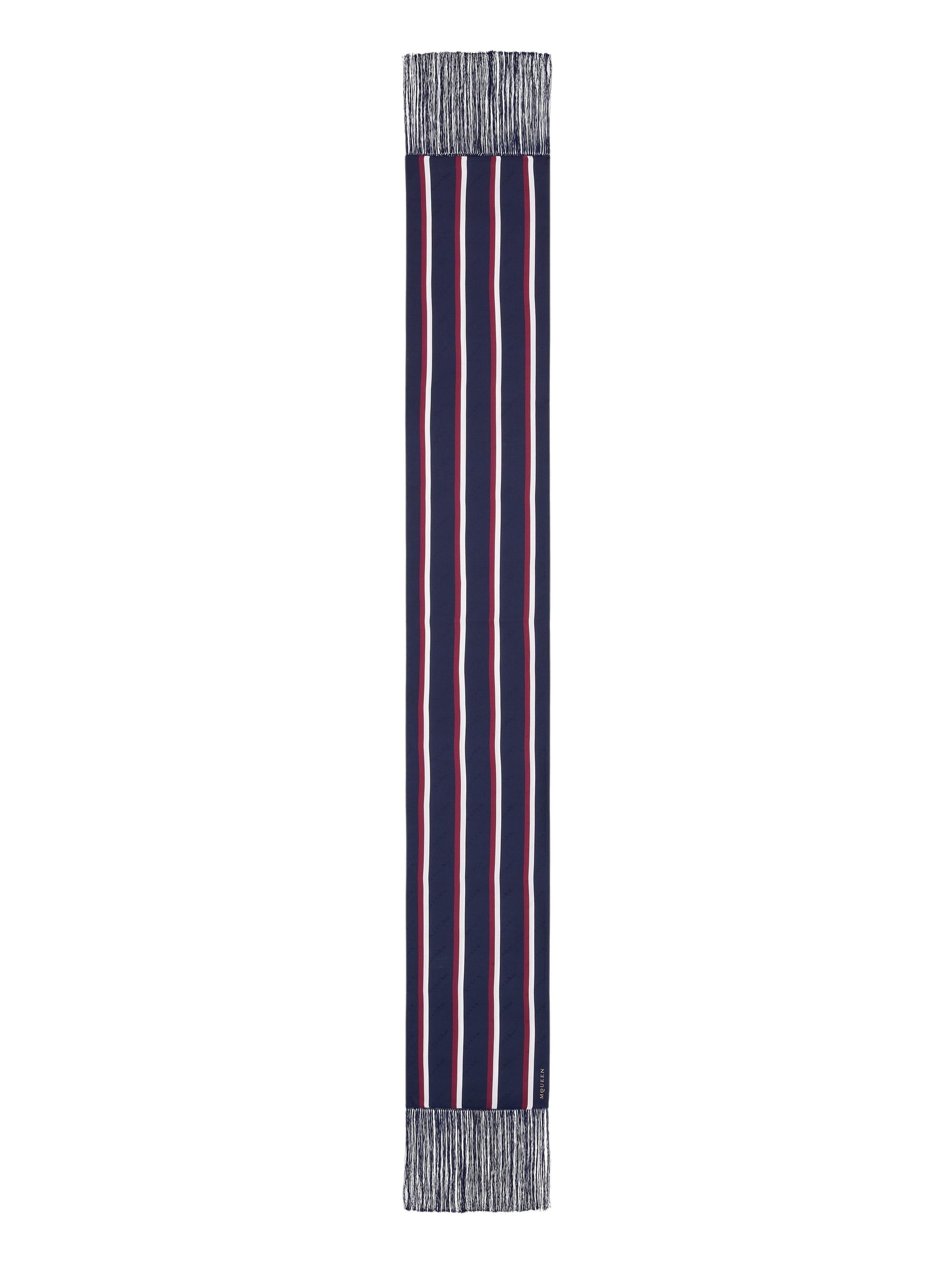 Foulard avec logo en soie - Navy Bordeaux