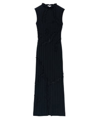 Robe midi en laine et soie - Black