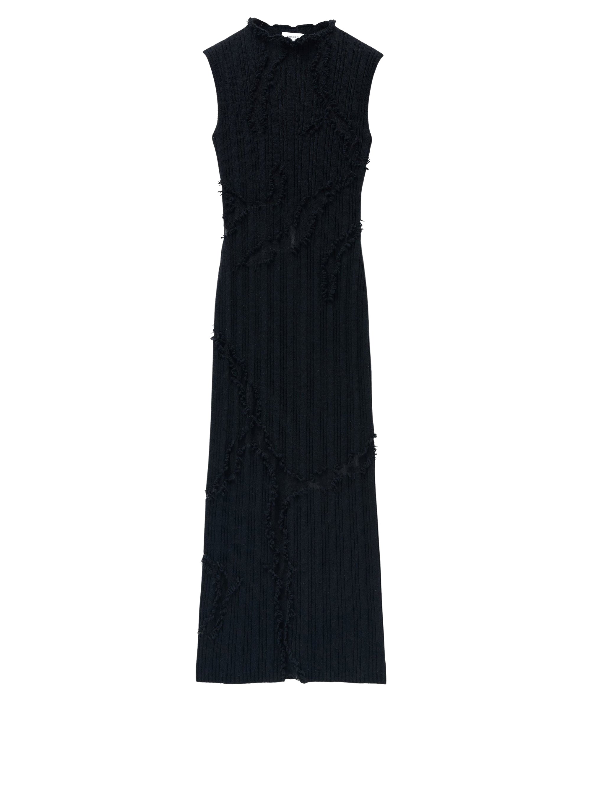 Robe midi en laine et soie - Black