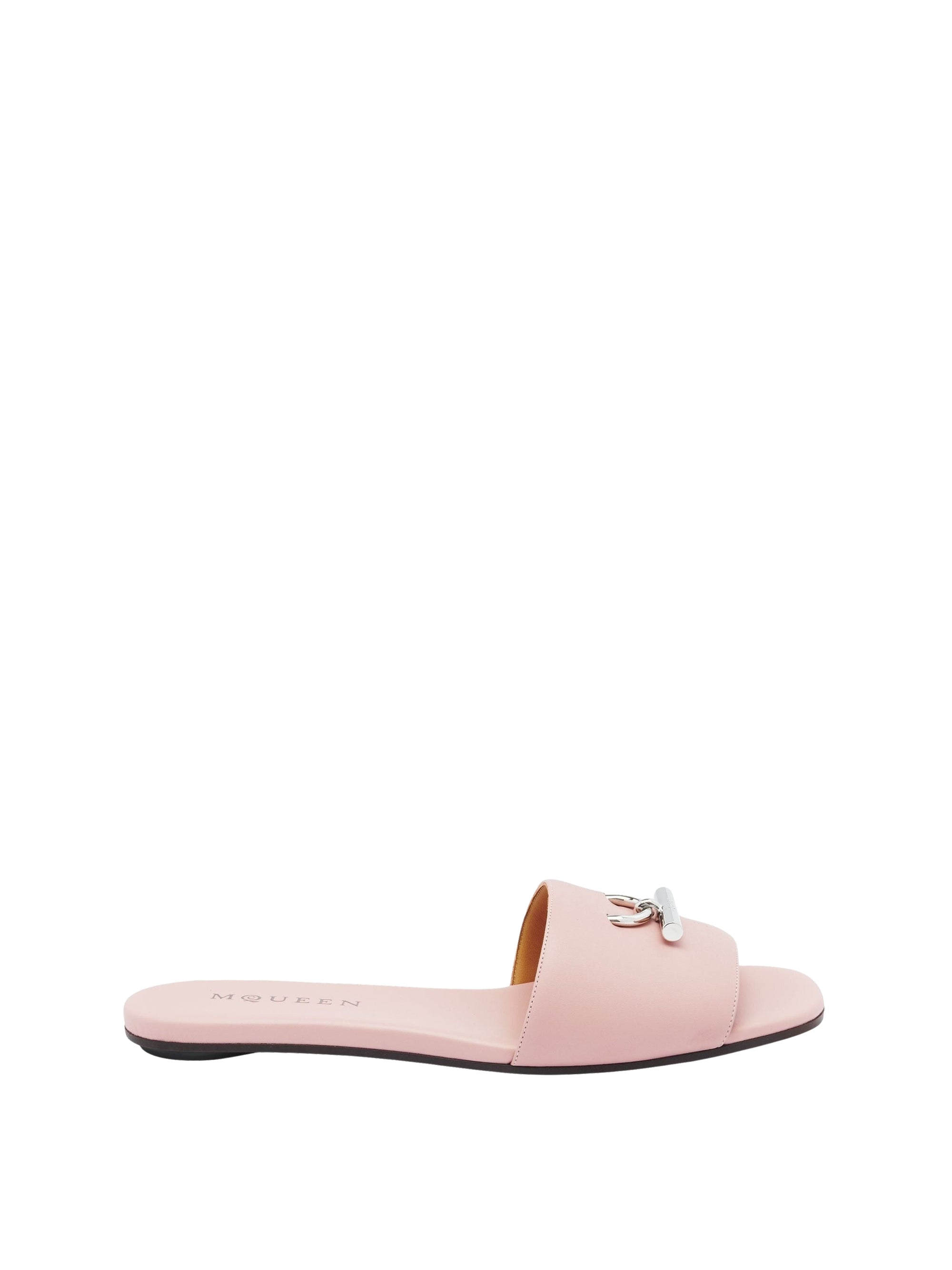 Mules T-Bar 50 en cuir - Blush Silver