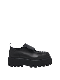 70s lace-up leather derbies - Black