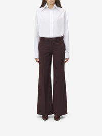 Pantalon avec poches en laine - Dark Burgundy