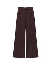Pantalon avec poches en laine - Dark Burgundy