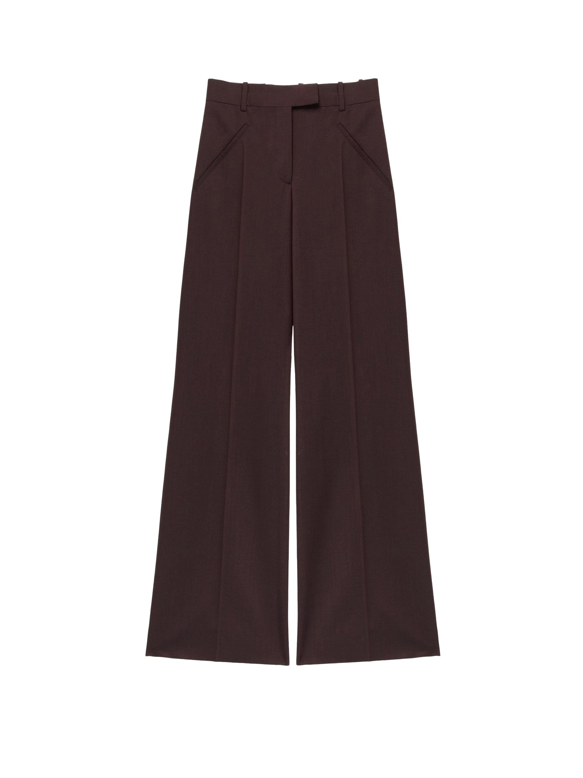Pantalon avec poches en laine - Dark Burgundy