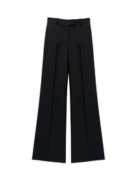 Pantalon à rayures en laine - Black