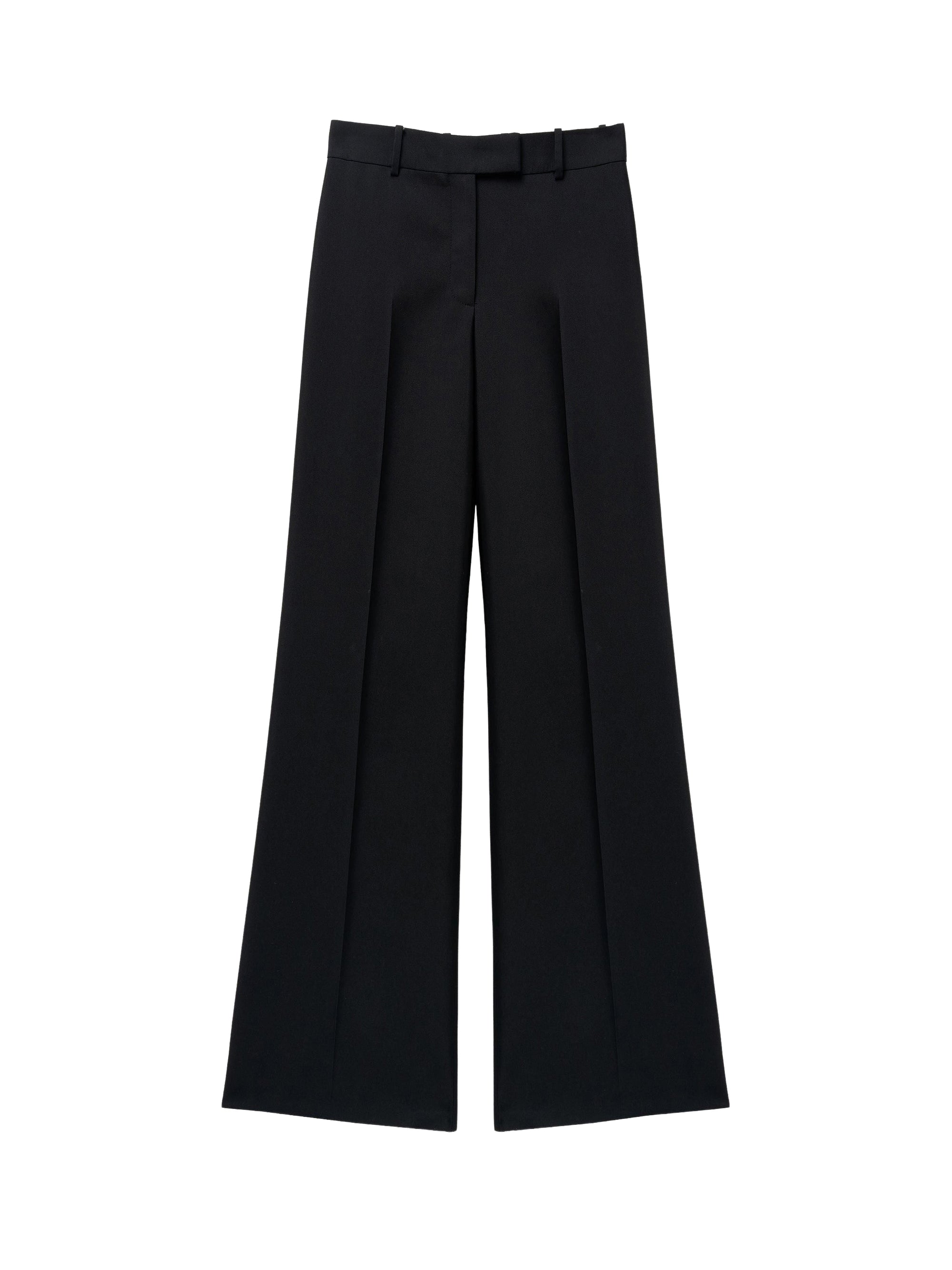 Pantalon à rayures en laine - Black