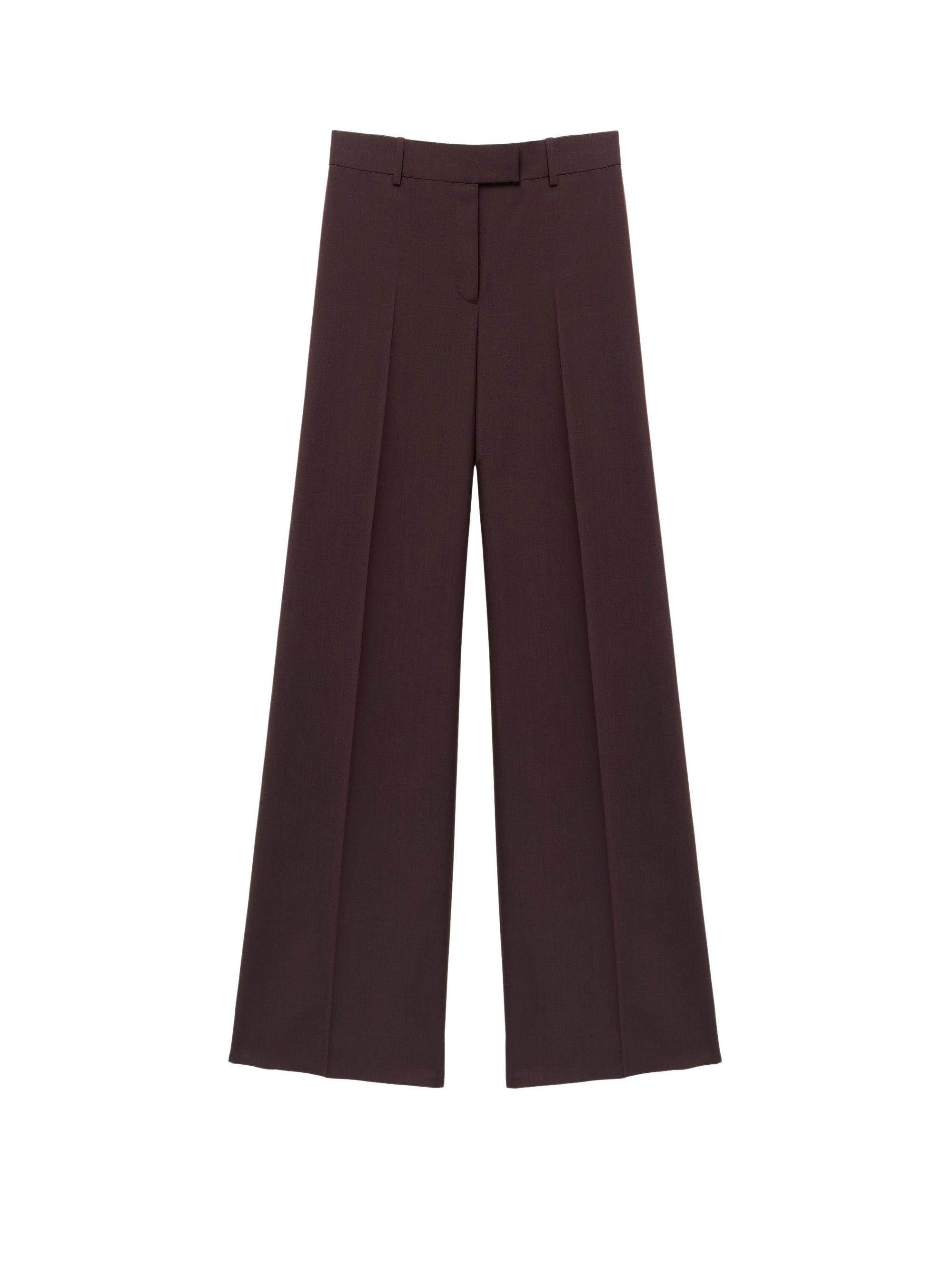 Pantalon à rayures en laine - Dark Burgundy