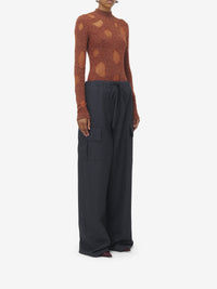 Pantalon cargo en laine - Black Dark Grey