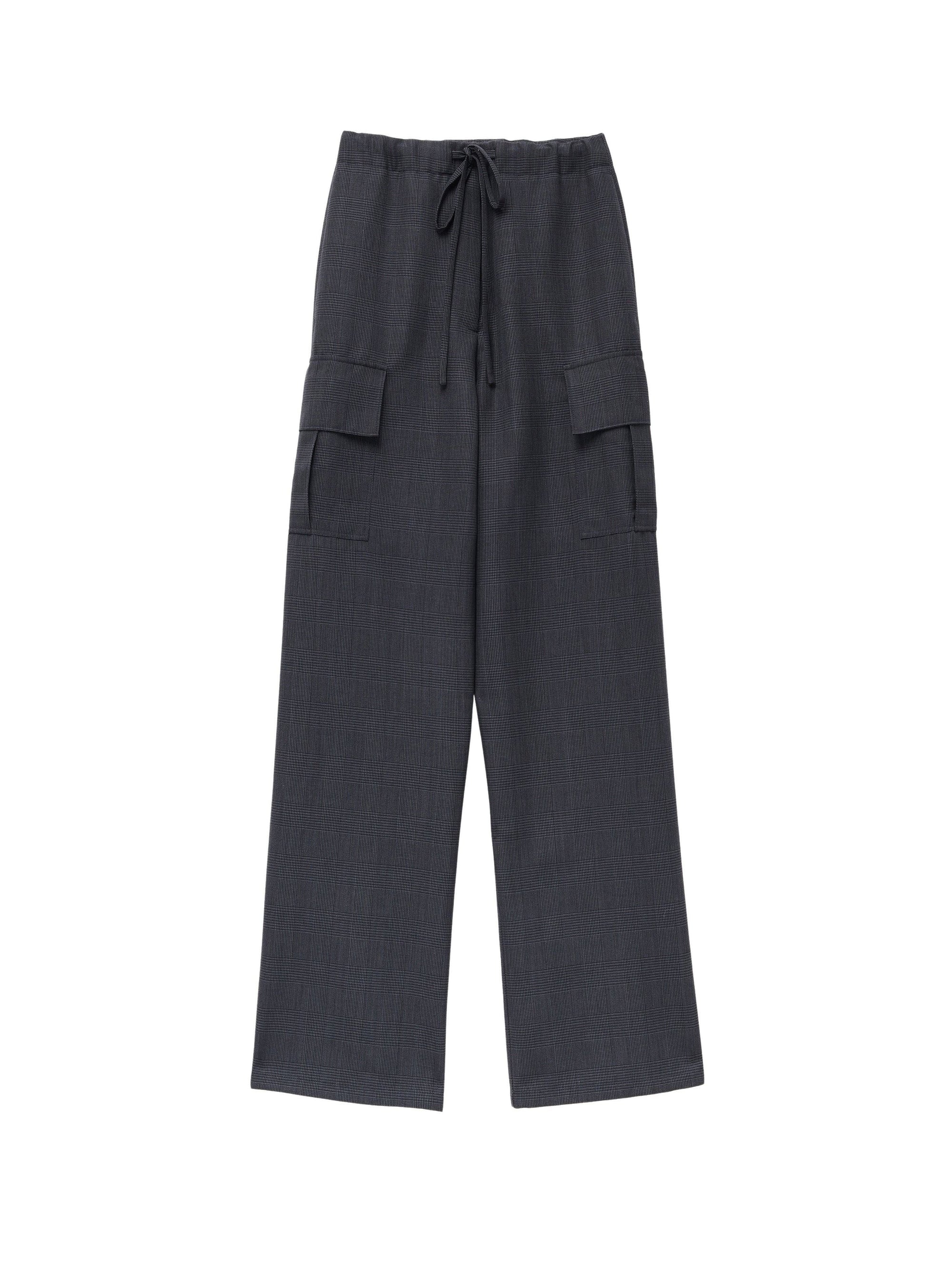 Pantalon cargo en laine - Black Dark Grey