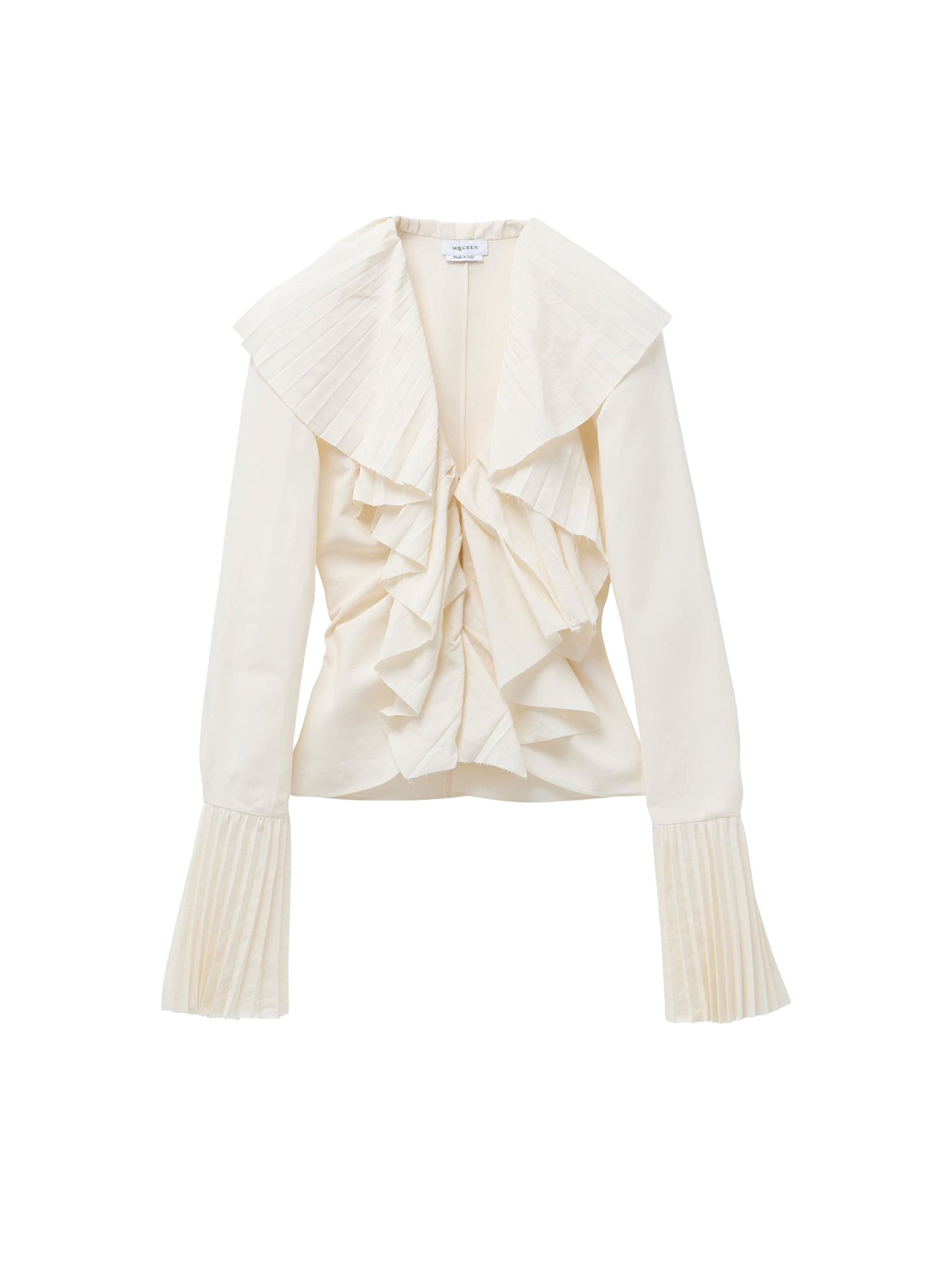 Blouse à manches longues plissée - Ivory