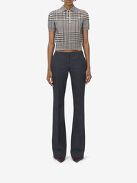 Pantalon taille basse en laine - Black Dark Grey