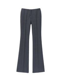 Pantalon taille basse en laine - Black Dark Grey