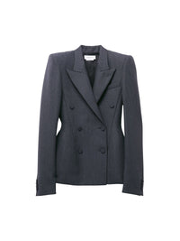 Blazer à double boutonnage en laine - Black Dark Grey