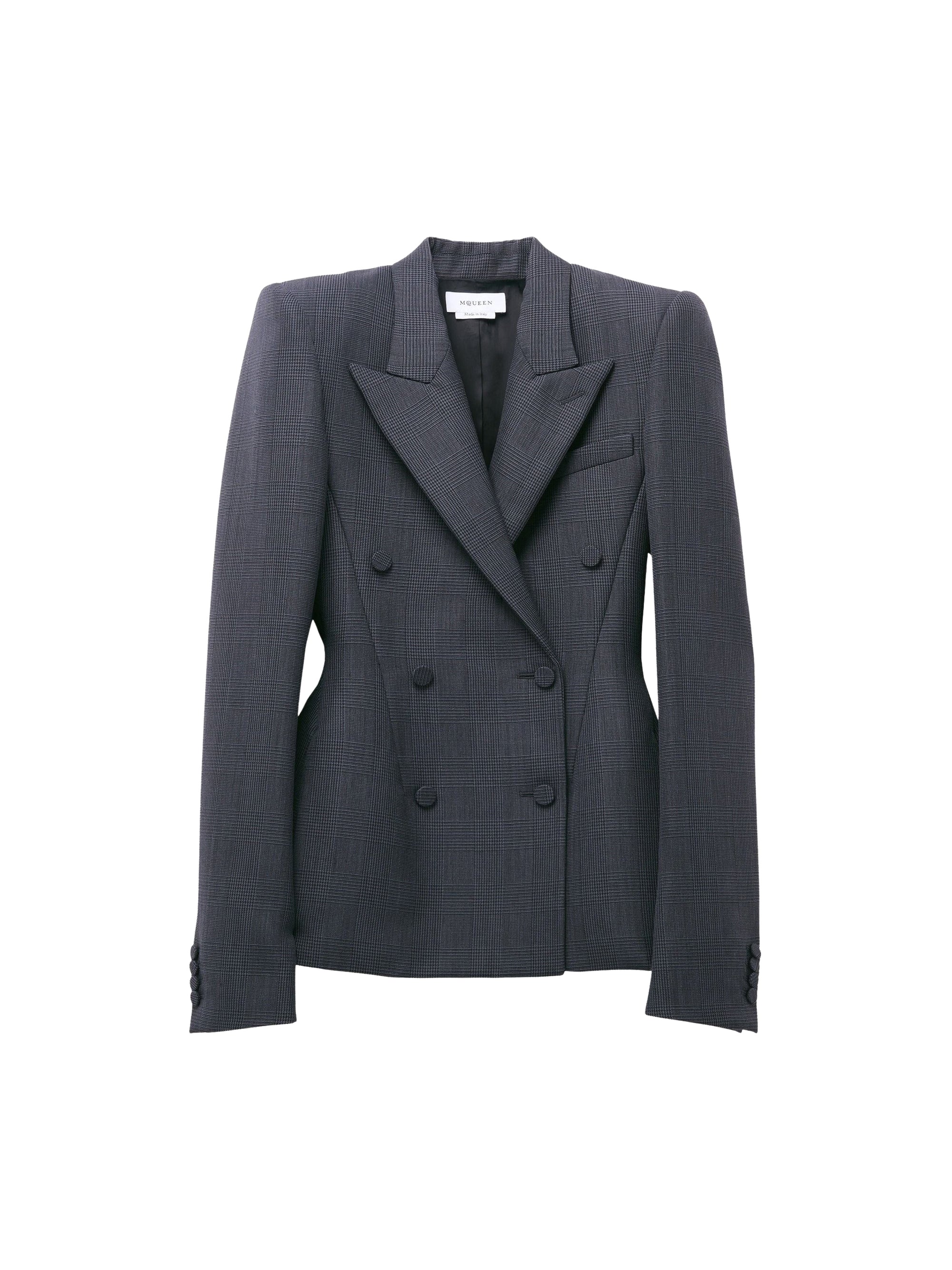 Blazer à double boutonnage en laine - Black Dark Grey