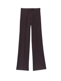 Pantalon à fines rayures en laine - Black Burgundy