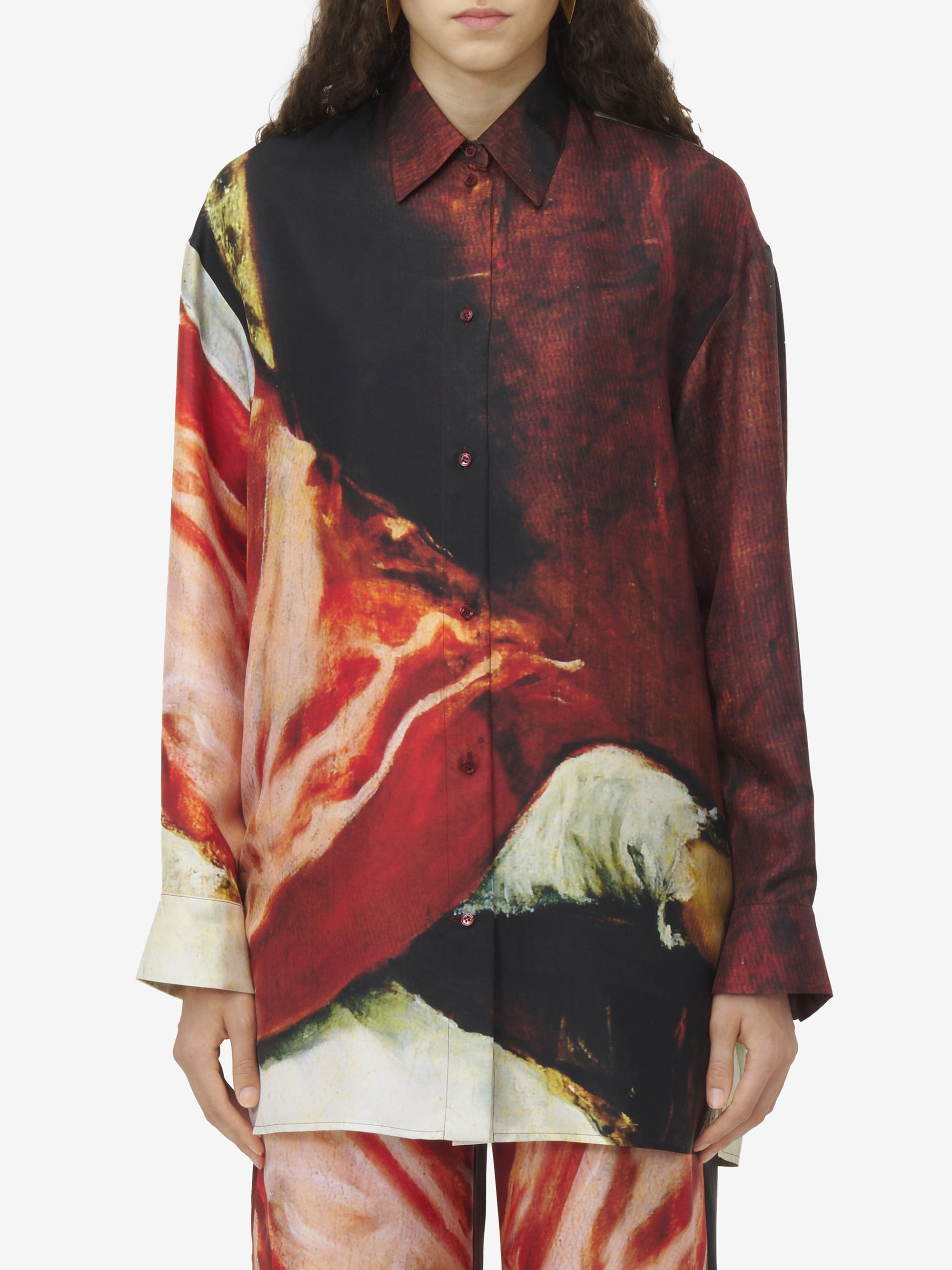 Chemise à boutons en soie - Multicolor