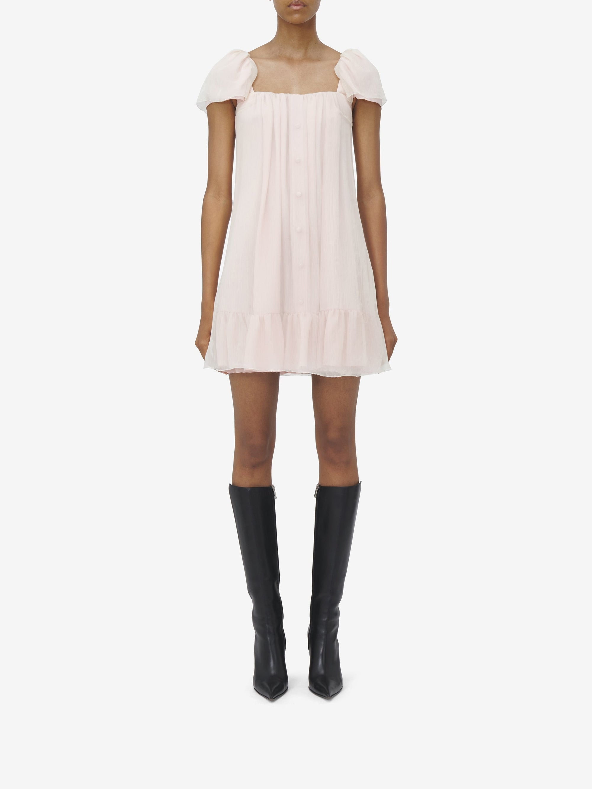 Robe courte en soie - Soft Ivory Pink
