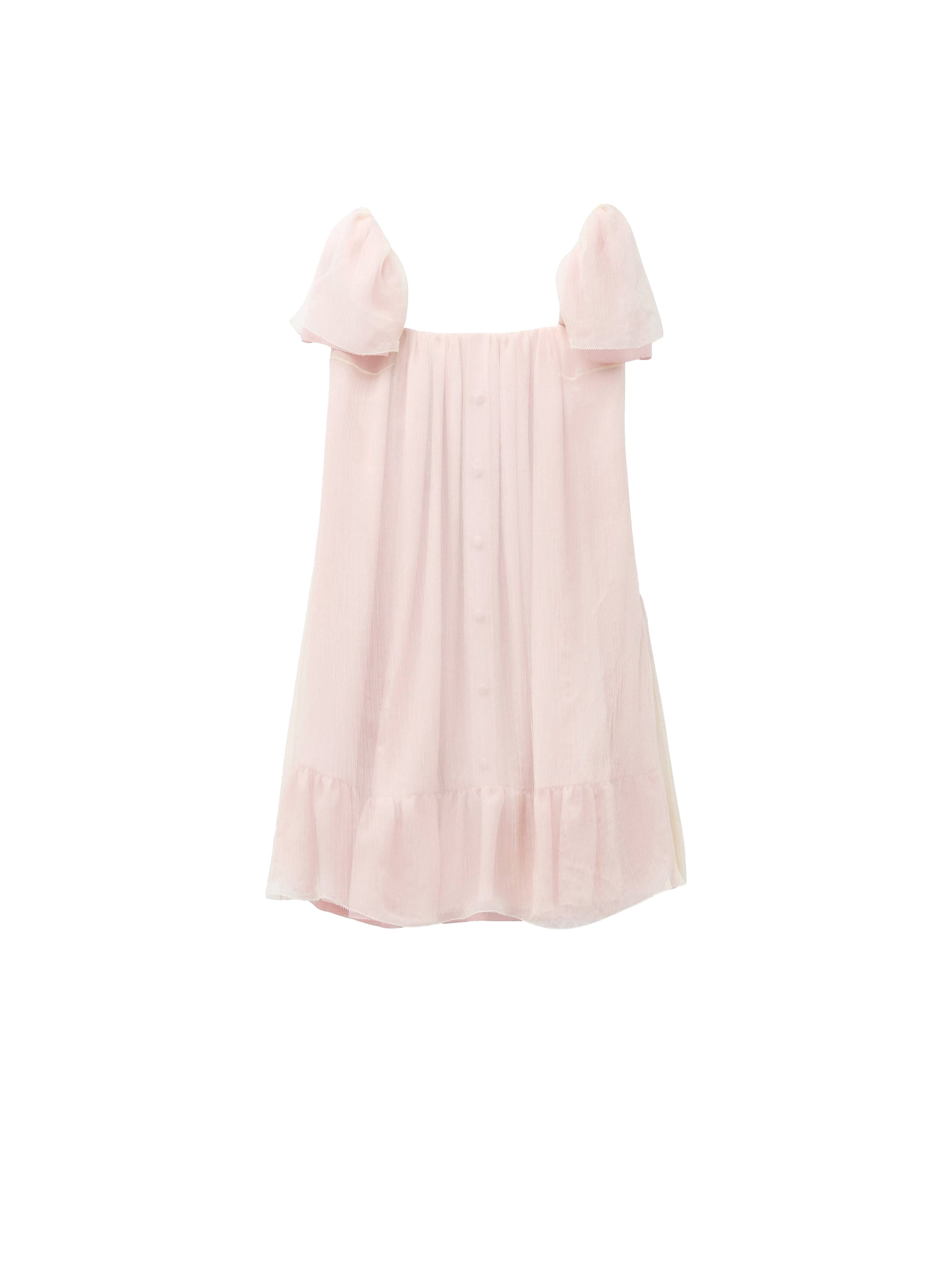 Robe courte en soie - Soft Ivory Pink